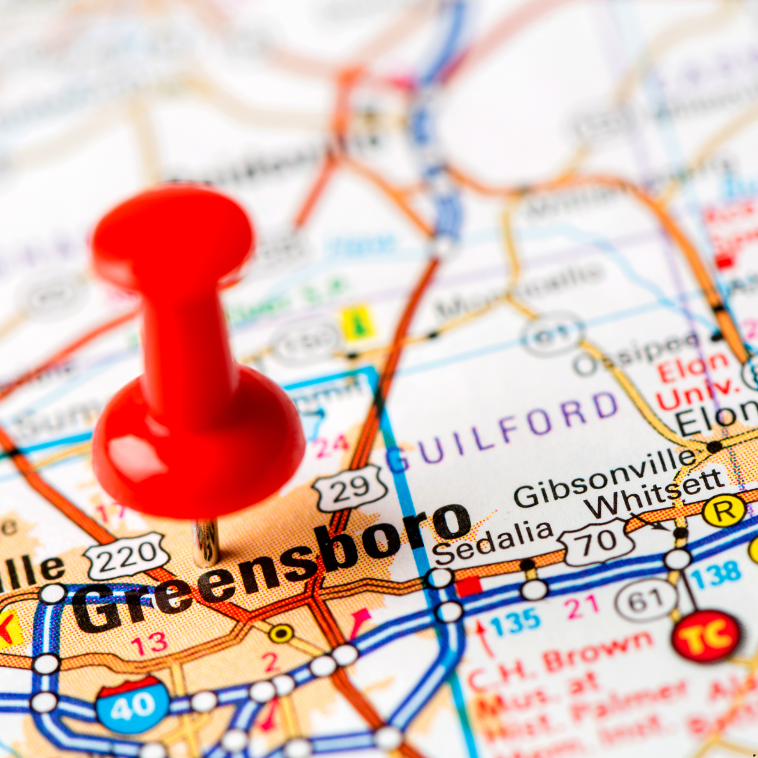 Greensboro NC Location map